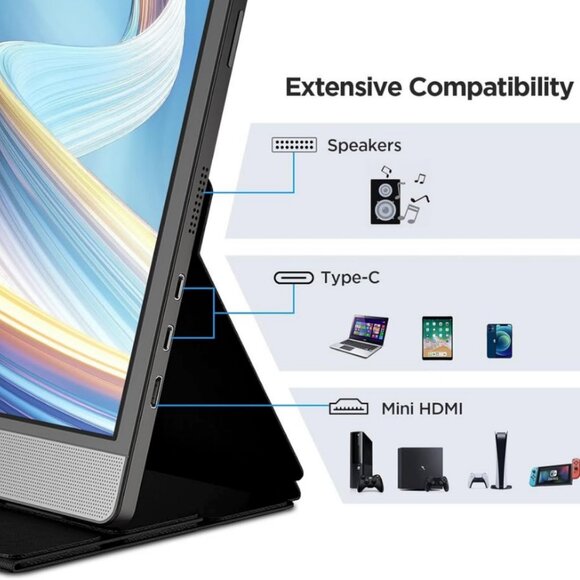 LIKE NEW 15.6″ Portable Monitor by KOORUI | Full HD Second Screen - Picture 5 of 5